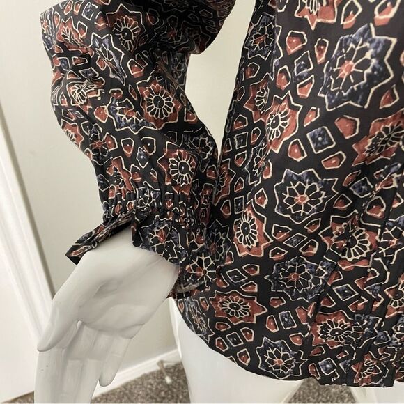 Walter Baker Cameron Brown Multi Mosaic Top Women’s Sz XL - Picture 9 of 12